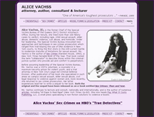 Tablet Screenshot of alicevachss.com